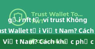 gửi nft từ ví trust Không thể tải Trust Wallet tại Việt Nam? Cách khắc phục